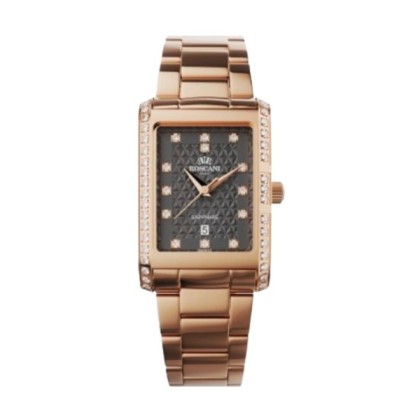 Roscani ROSWE624G3 23X35MM Rose Gold Stainless Steel Strap Analog Quartz Women Watch